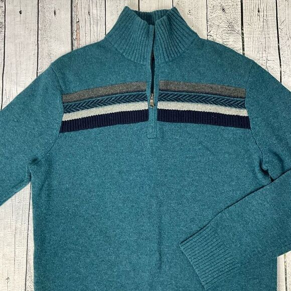 BANANA REPUBLIC Wool Blend 1/4 Zip Sweater - Picture 2 of 5